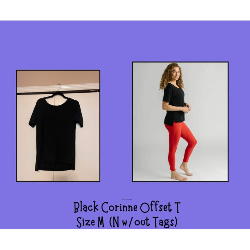 ZYIA Black Corrine Offset T (M) N w/out tags